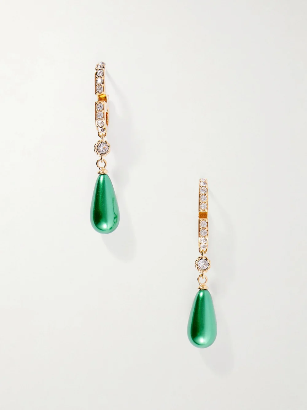 Valentino Garavani Gold-tone Beaded Crystal Earrings
