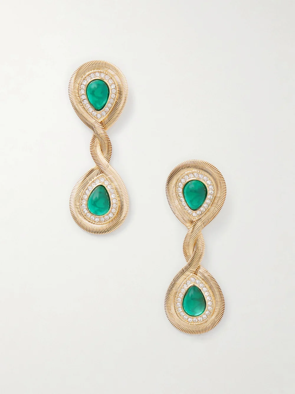 Valentino Garavani Gold-tone Crystal Earrings