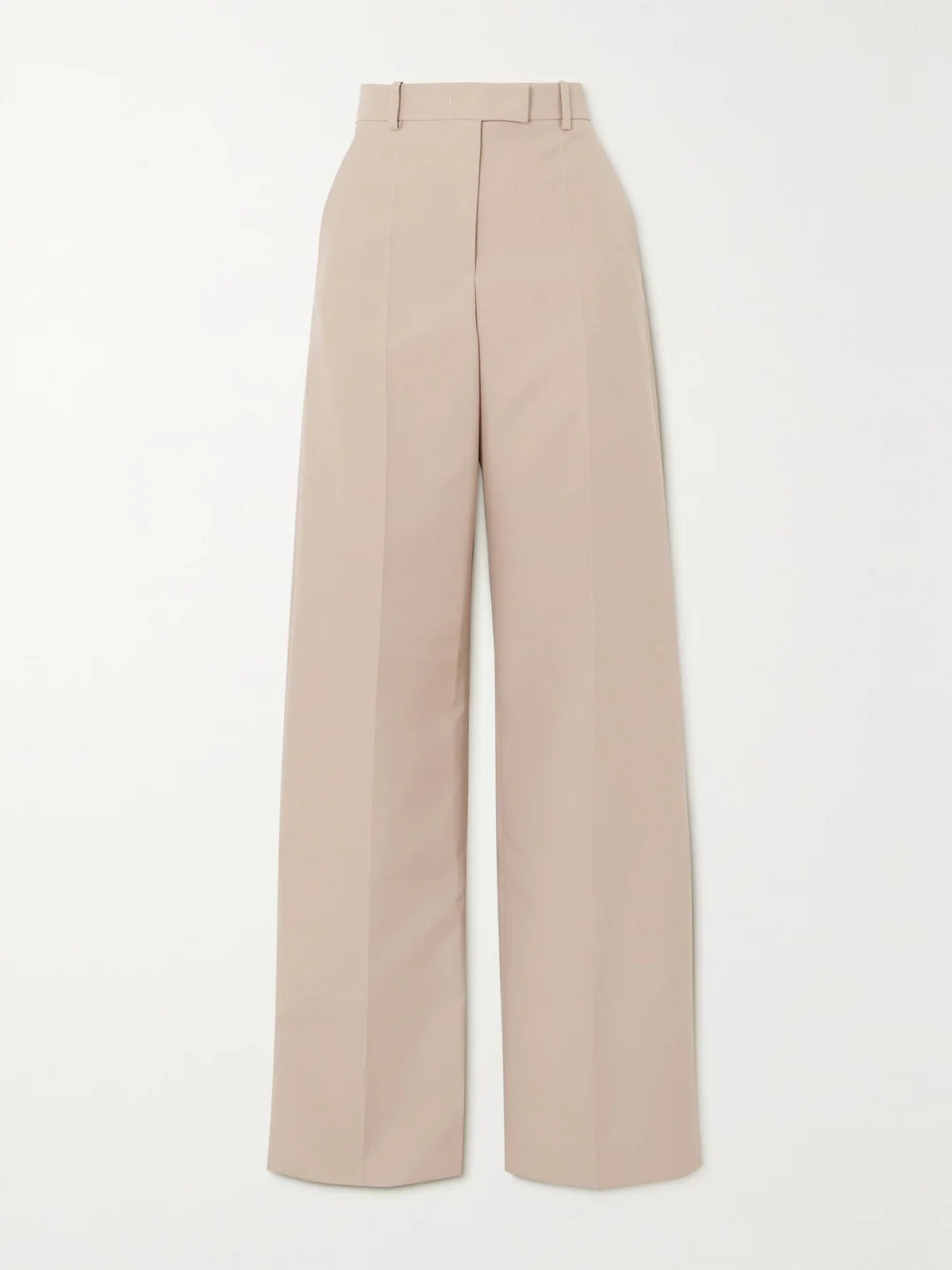 Valentino Garavani Grain De Poudre Wool Straight-leg Pants in sand