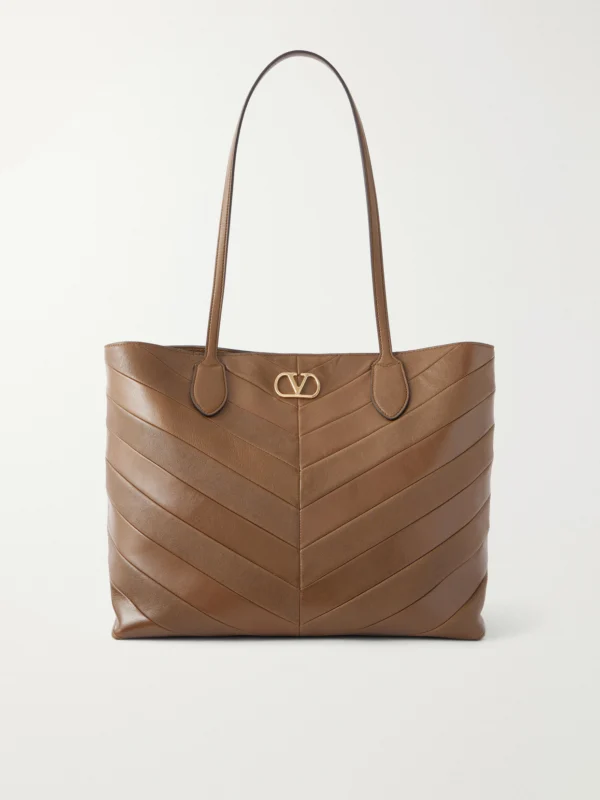 Valentino Garavani Jean Medium Chevron Leather Tote