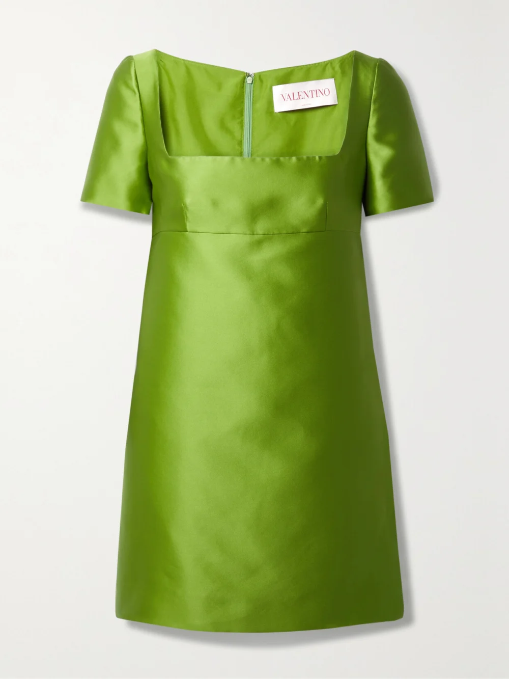 Valentino Garavani Mikado Mini Dress in bright green