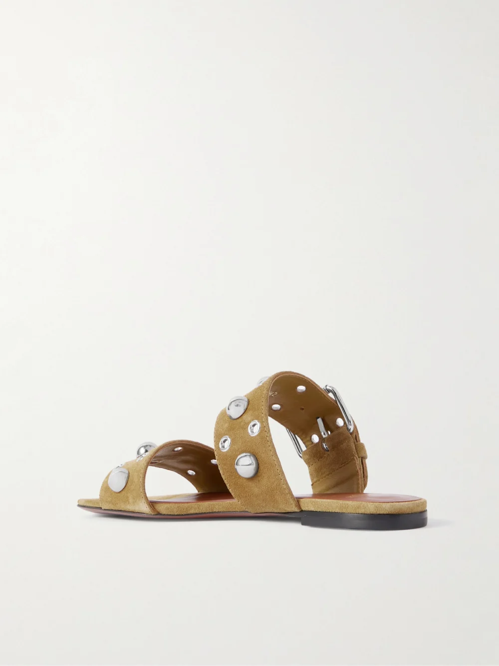 Back view of the Valentino Garavani Nellcôte Embellished Suede Slides