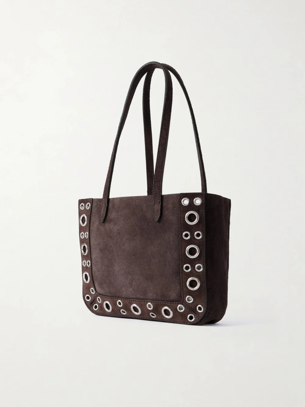 Back view of the Valentino Garavani Nellcôte Mini Embellished Suede Tote