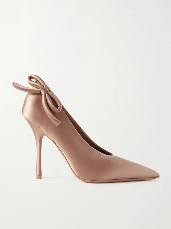 Valentino Garavani Nite-out 110 Bow-detailed Cutout Satin Pumps