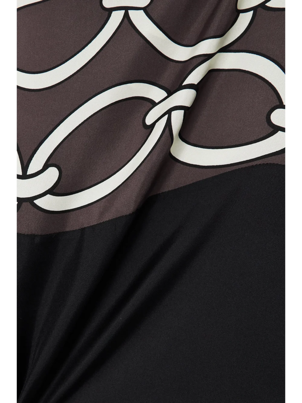 Close-up detail of the Valentino Garavani Off-the-shoulder Printed Silk Gown