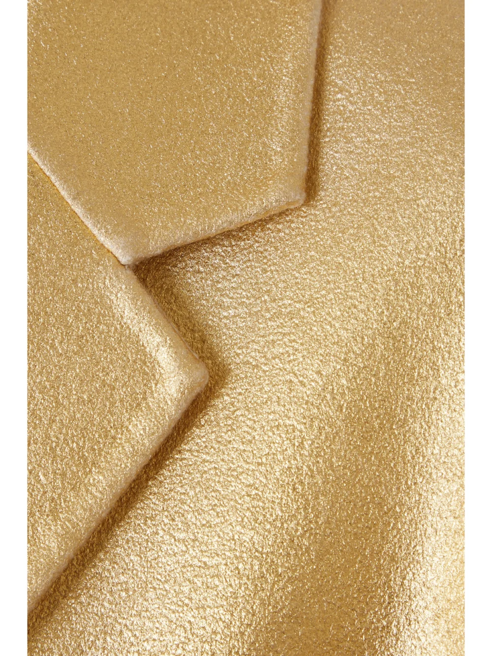 Close-up detail of the Valentino Garavani Oversized Metallic Coated Wool and Cashmere-blend Blazer