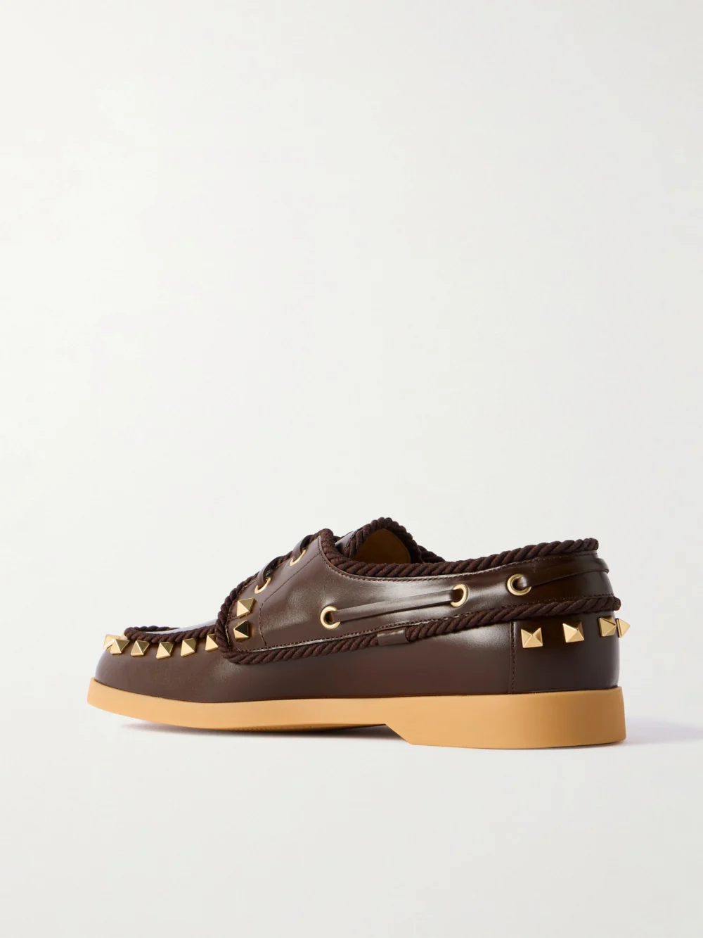 Back view of the Valentino Garavani Palm Avenue Studded Leather Loafers