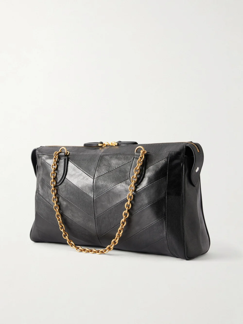 Back view of the Valentino Garavani Panthea Embellished Leather Medium Shoulder Bag