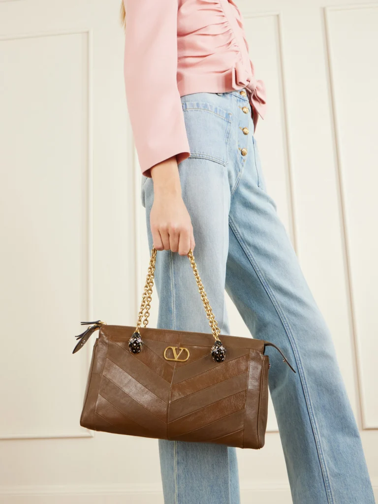 Valentino Garavani Panthea Medium Embellished Leather Shoulder Bag