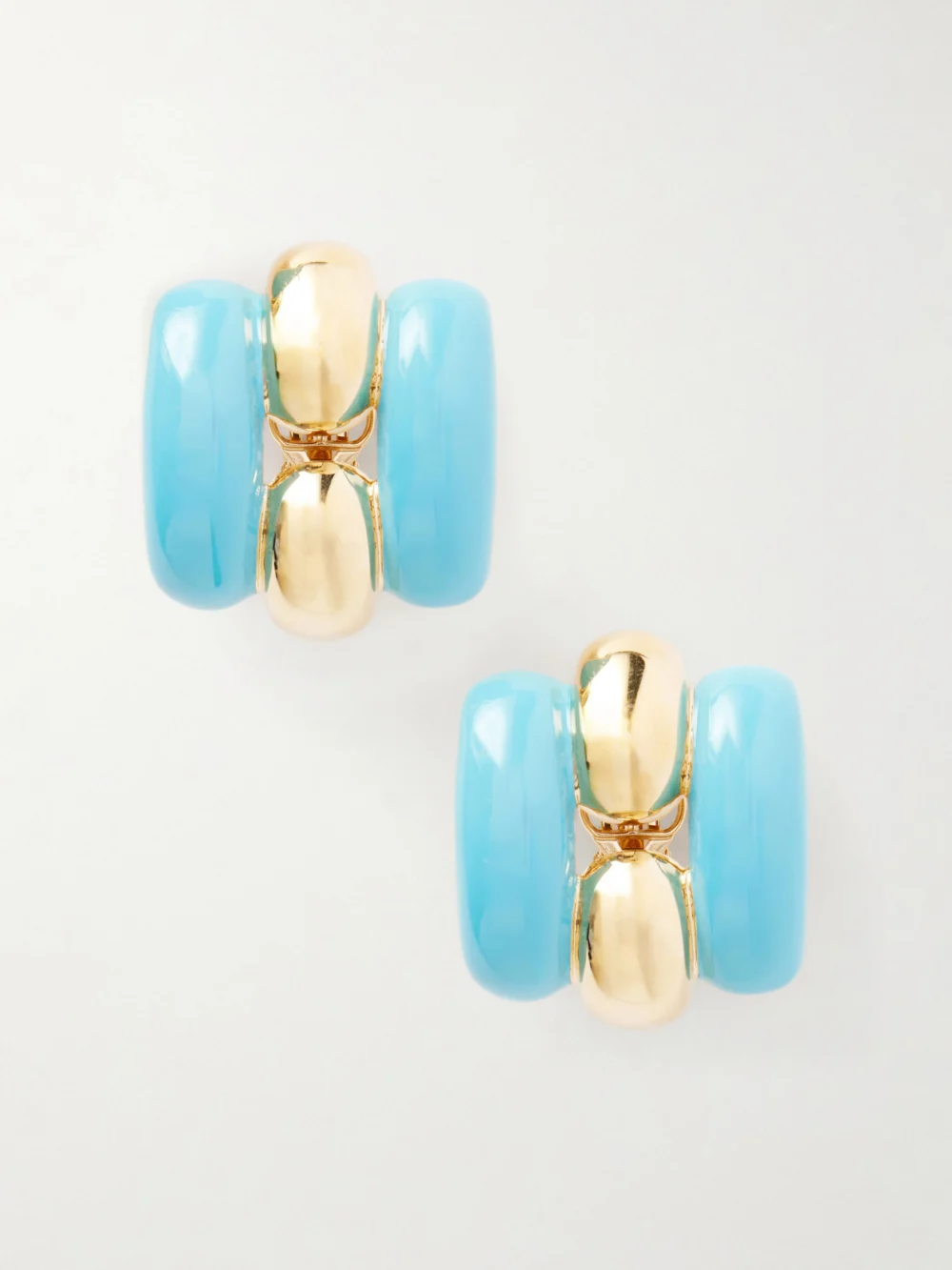 Valentino Garavani Pas Plus Enamel Earrings in turquoise