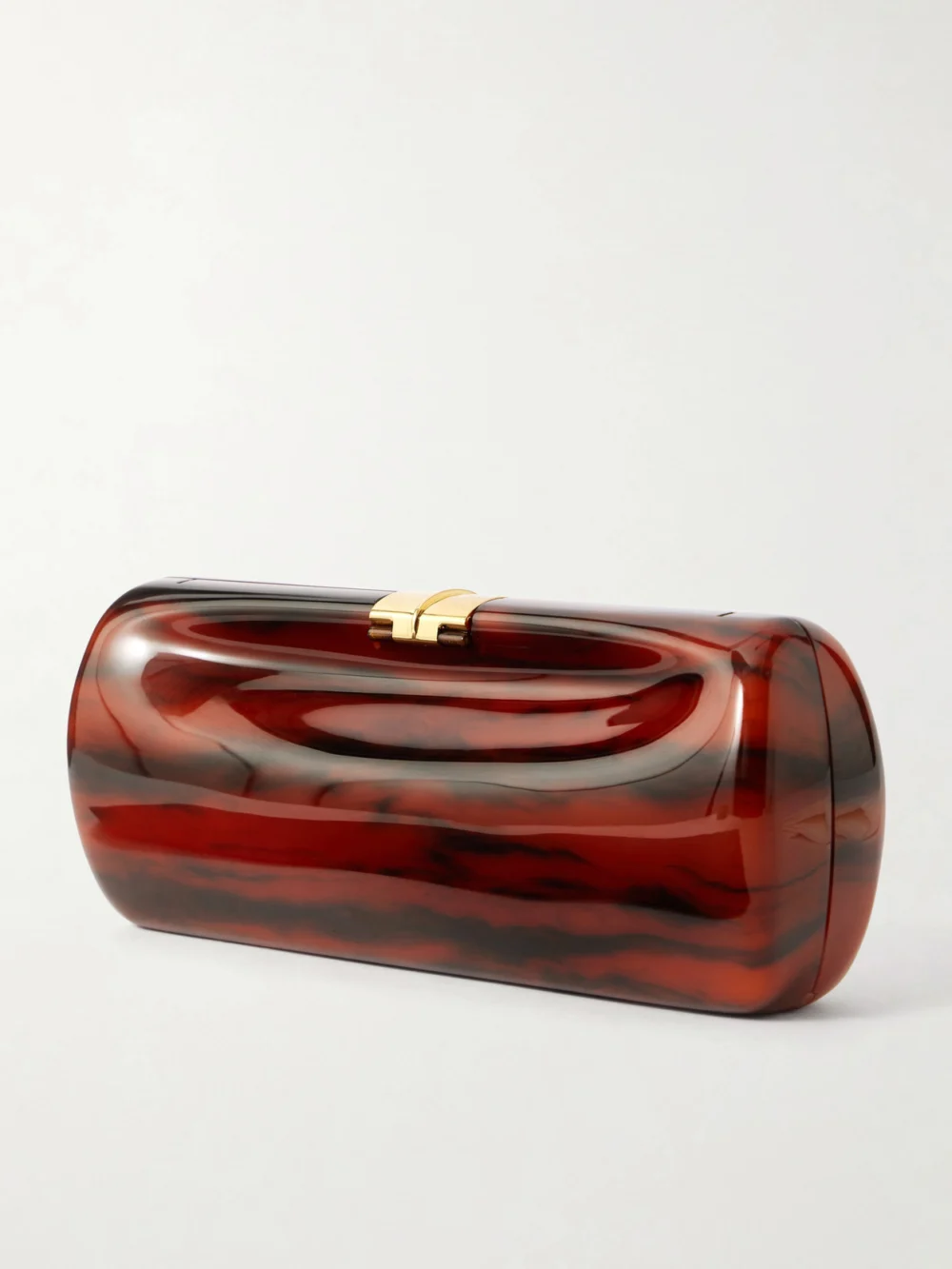 Back view of the Valentino Garavani Pince Vlogo-embellished Resin Clutch