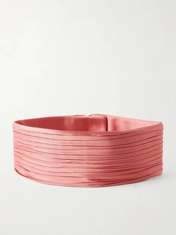 Valentino Garavani Plissé Satin Belt