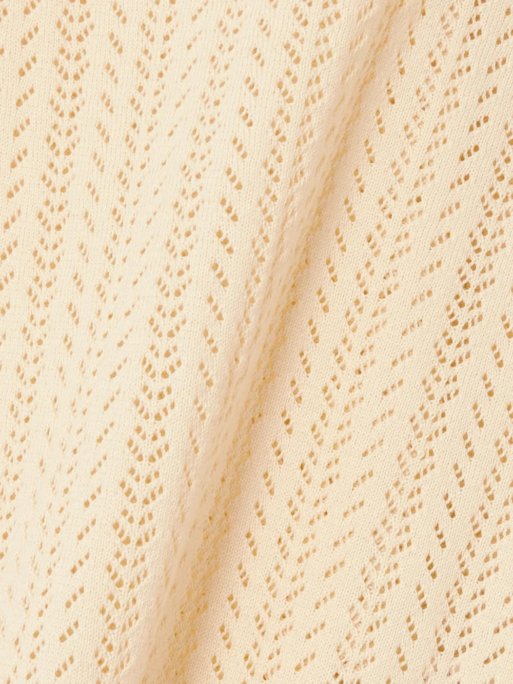 Close-up detail of the Valentino Garavani Pointelle-knit Cotton Sweater