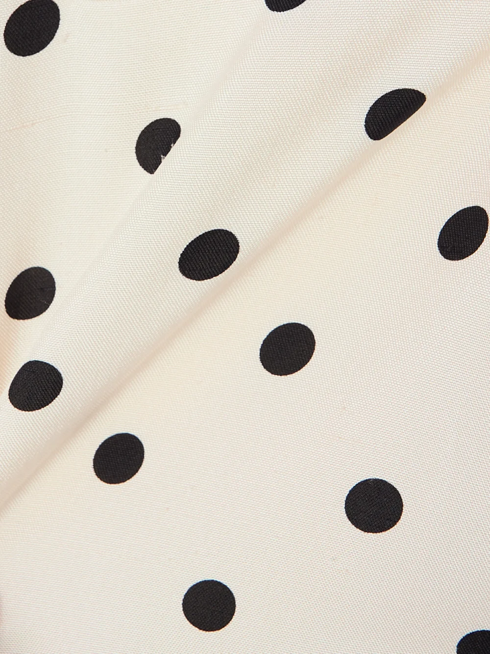 Close-up detail of the Valentino Garavani Polka-dot Silk-crepe Wide-leg Pants