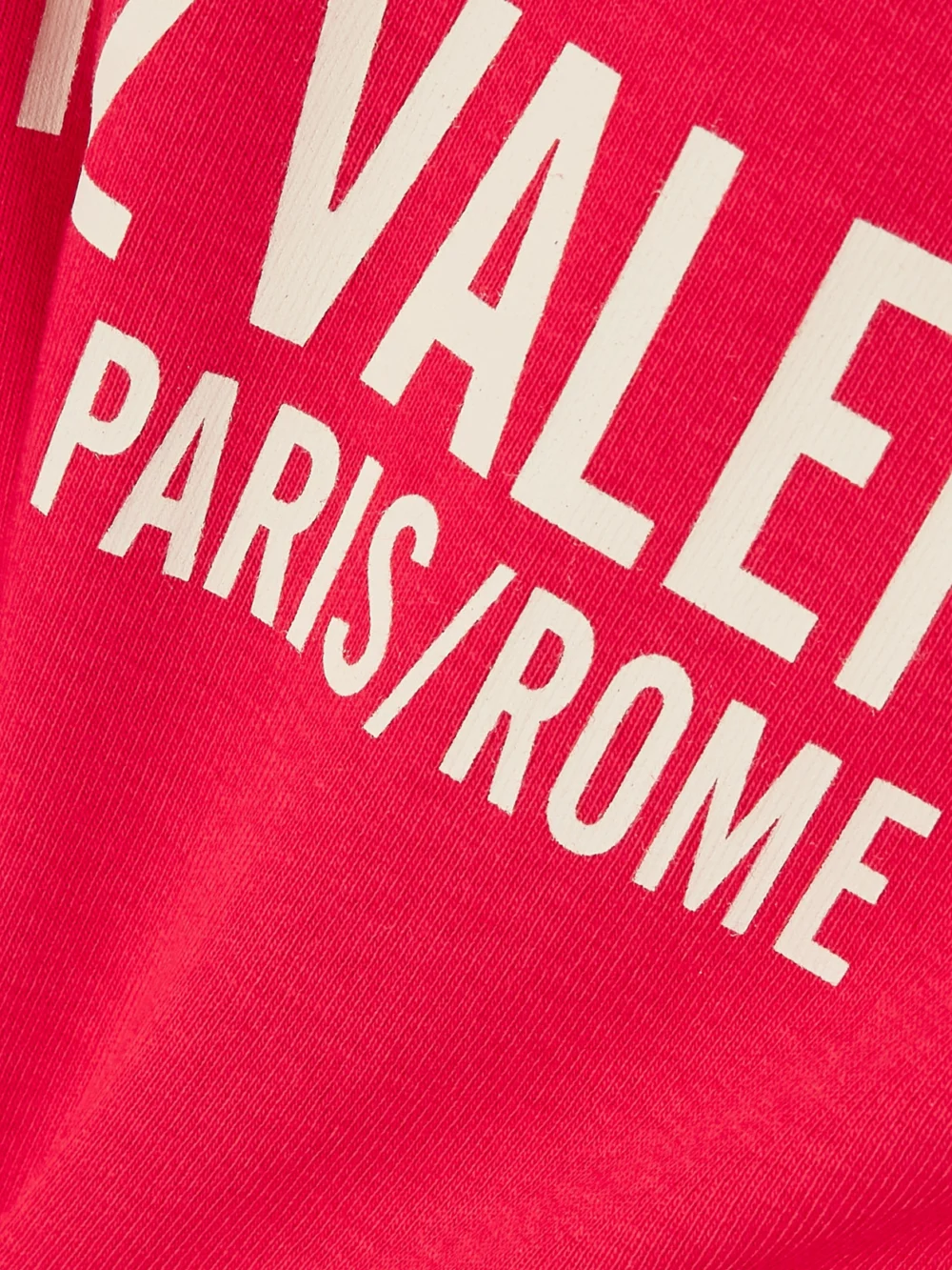 Close-up detail of the Valentino Garavani Printed Cotton-jersey T-shirt