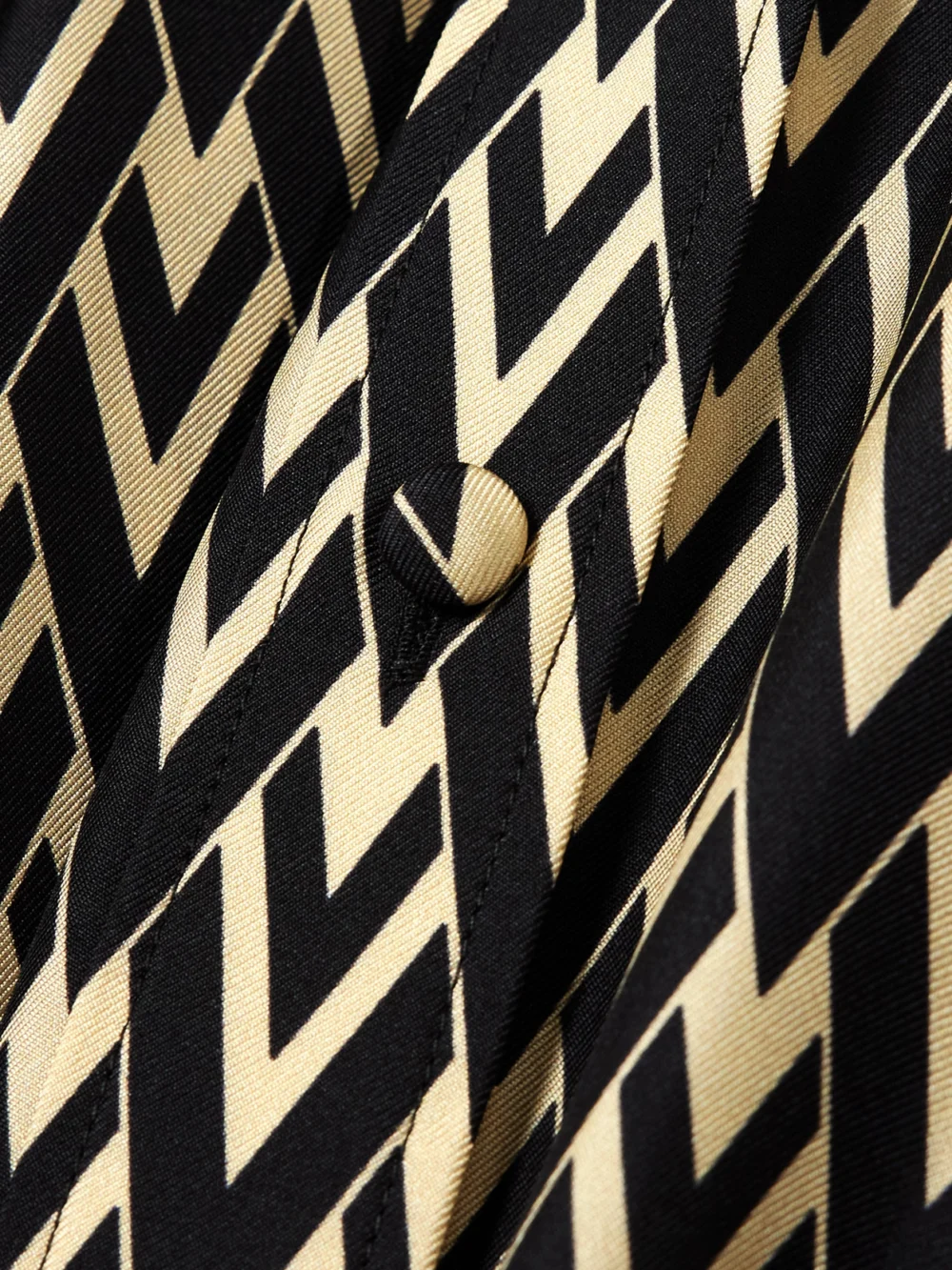 Close-up detail of the Valentino Garavani Printed Silk-twill Shirt