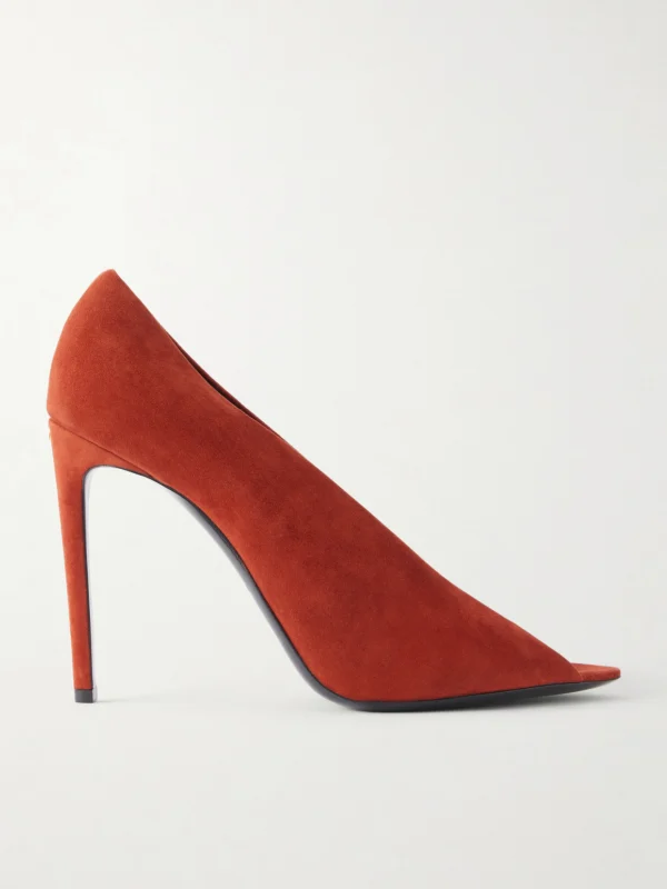 Valentino Garavani Révélé 105 Open-toe Suede Pumps