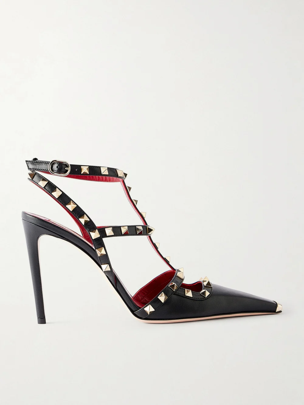 Valentino Garavani Rockstud 100 Leather Pumps in black