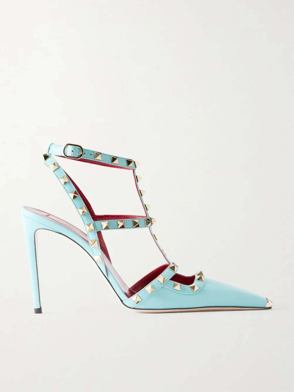 Valentino Garavani Rockstud 100 Leather Pumps in blue