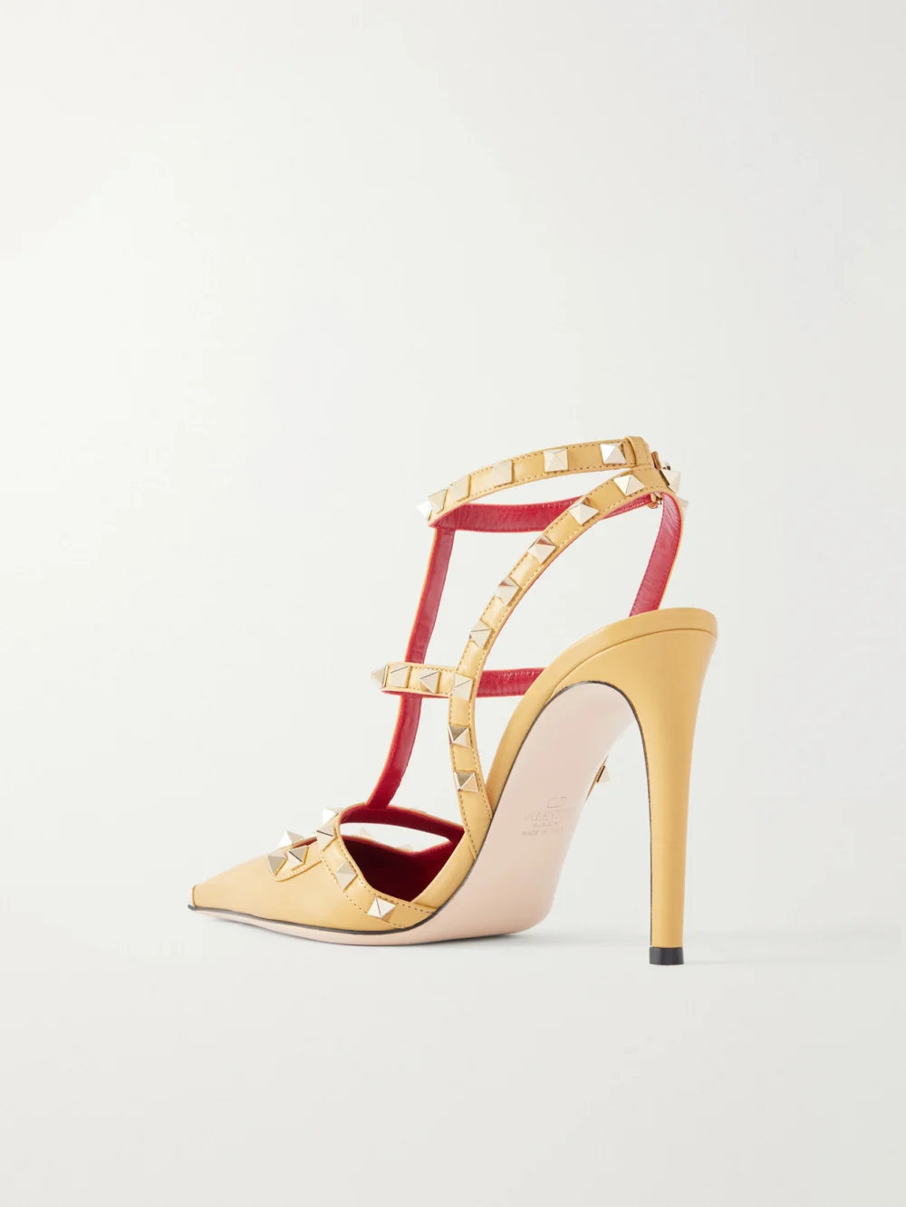 Back view of the Valentino Garavani Rockstud 100 Leather Pumps