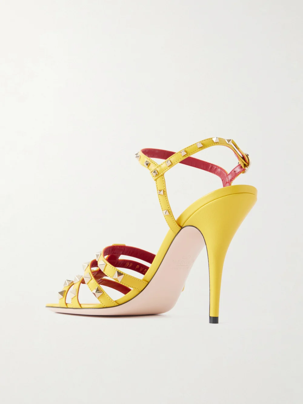 Back view of the Valentino Garavani Rockstud 100 Leather Sandals