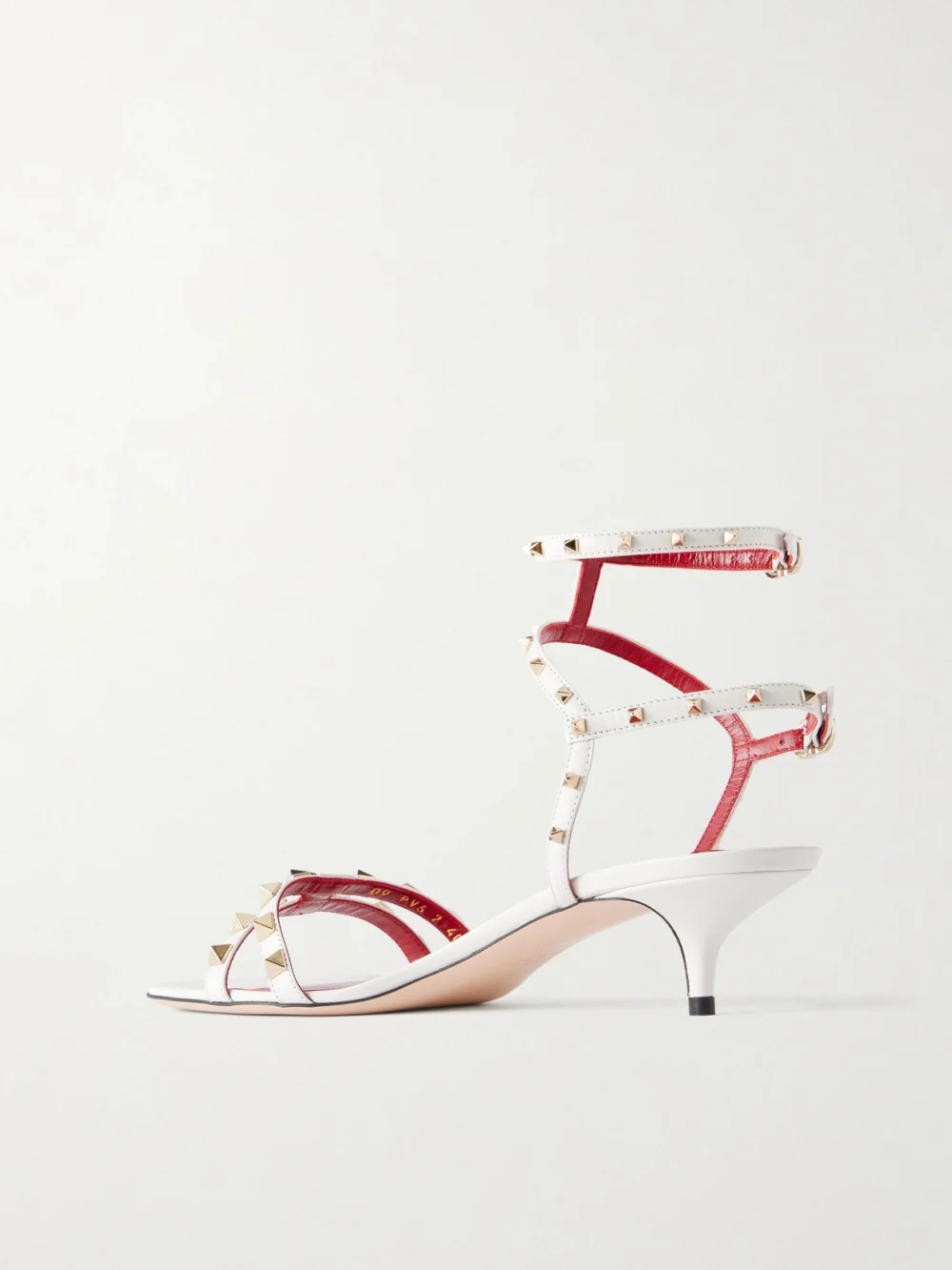 Back view of the Valentino Garavani Rockstud 40 Leather Sandals