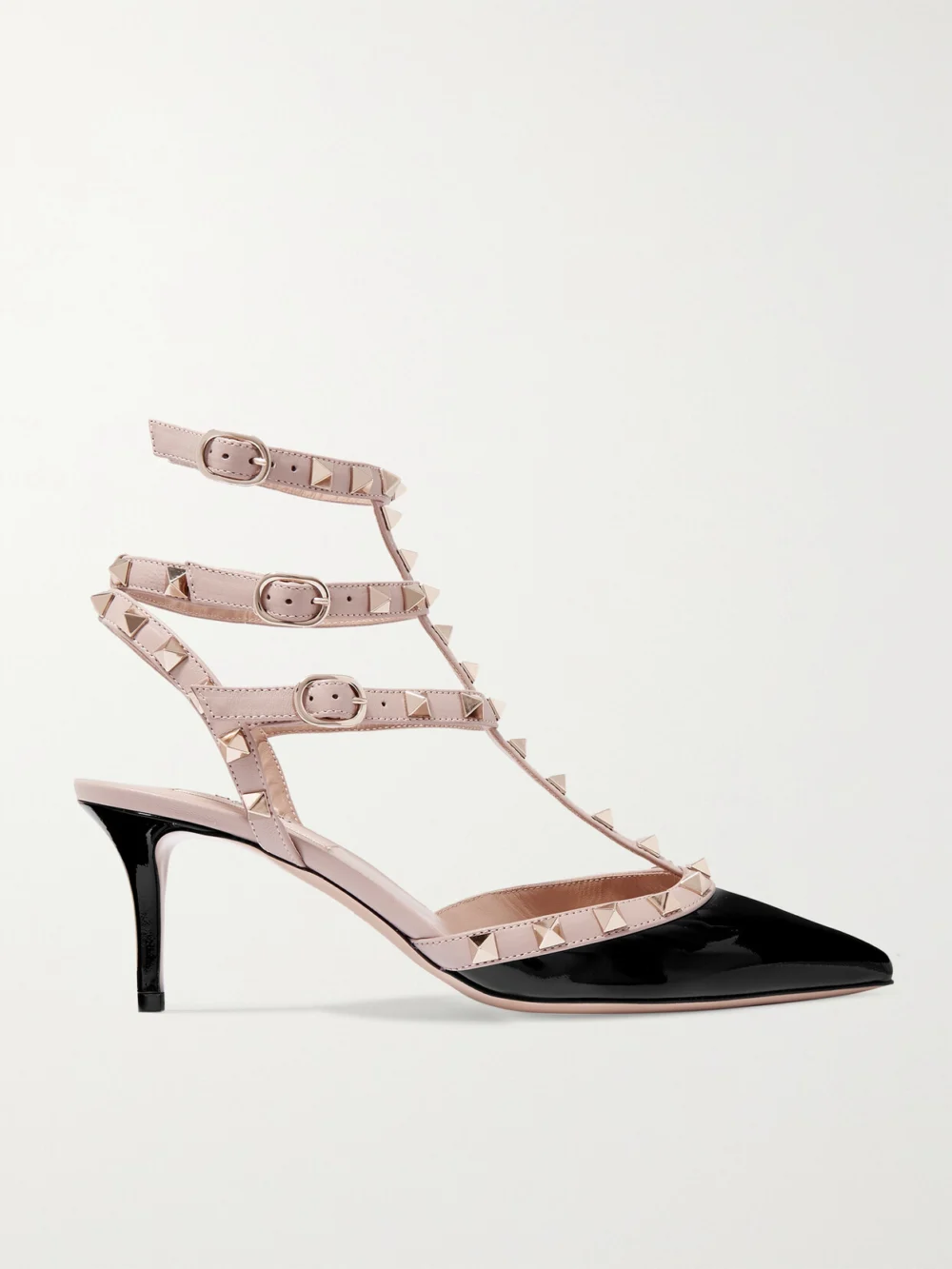Valentino Garavani Rockstud 65 Patent-leather Pumps in black
