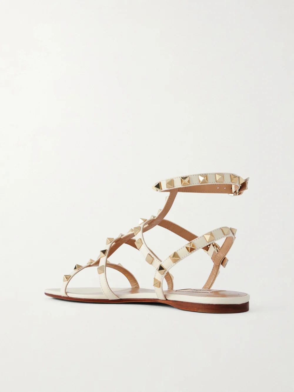 Back view of the Valentino Garavani Rockstud Leather Sandals