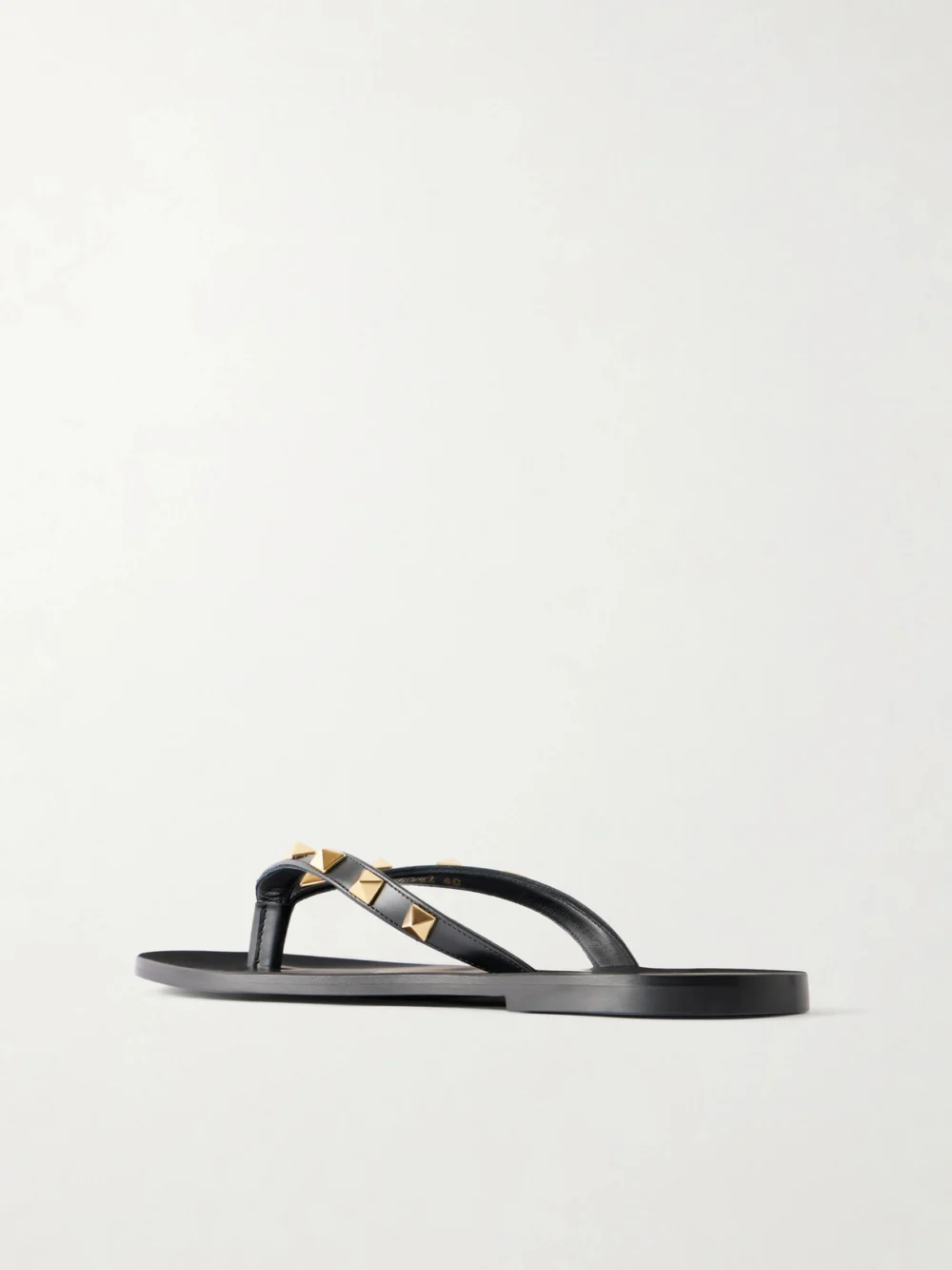 Back view of the Valentino Garavani Rockstud Leather Thong Sandals