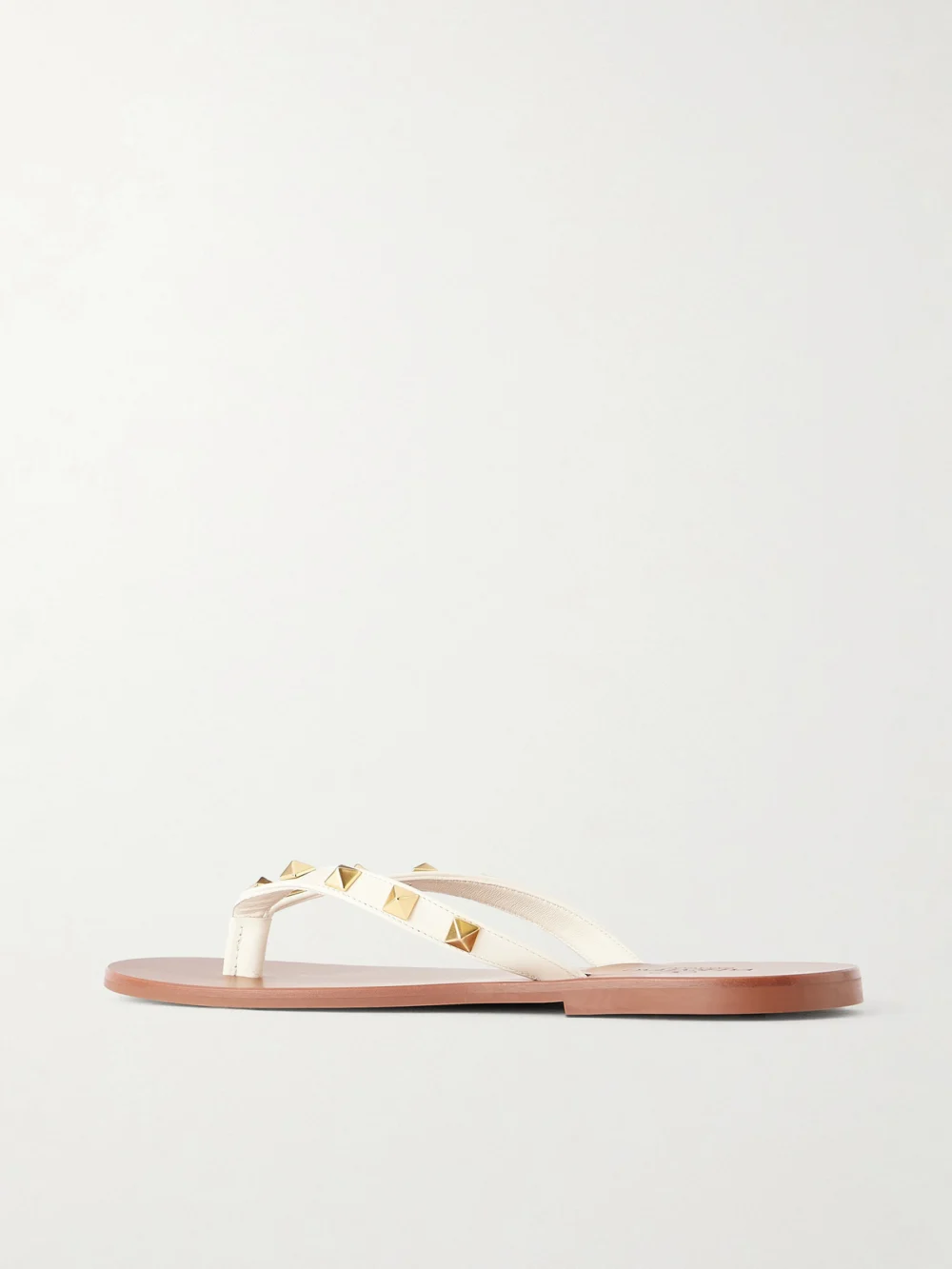 Back view of the Valentino Garavani Rockstud Leather Thong Sandals