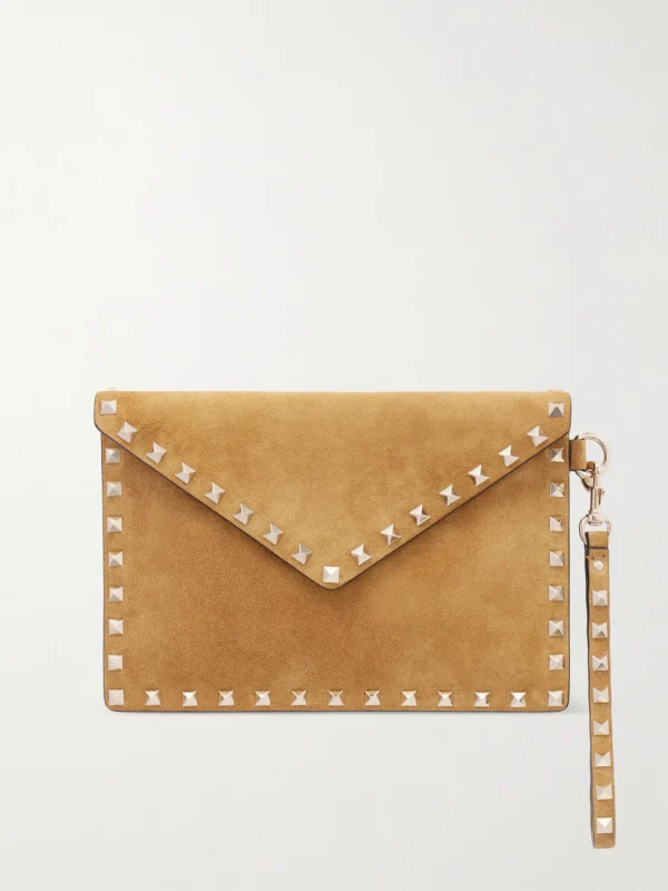 Valentino Garavani Rockstud Medium Suede Pouch