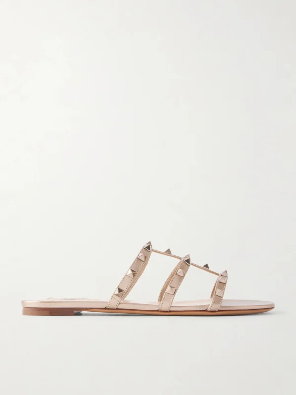 Valentino Garavani Rockstud Metallic Leather Sandals