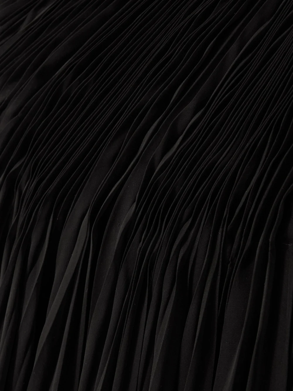 Close-up detail of the Valentino Garavani Ruched Pleated Silk-chiffon Gown