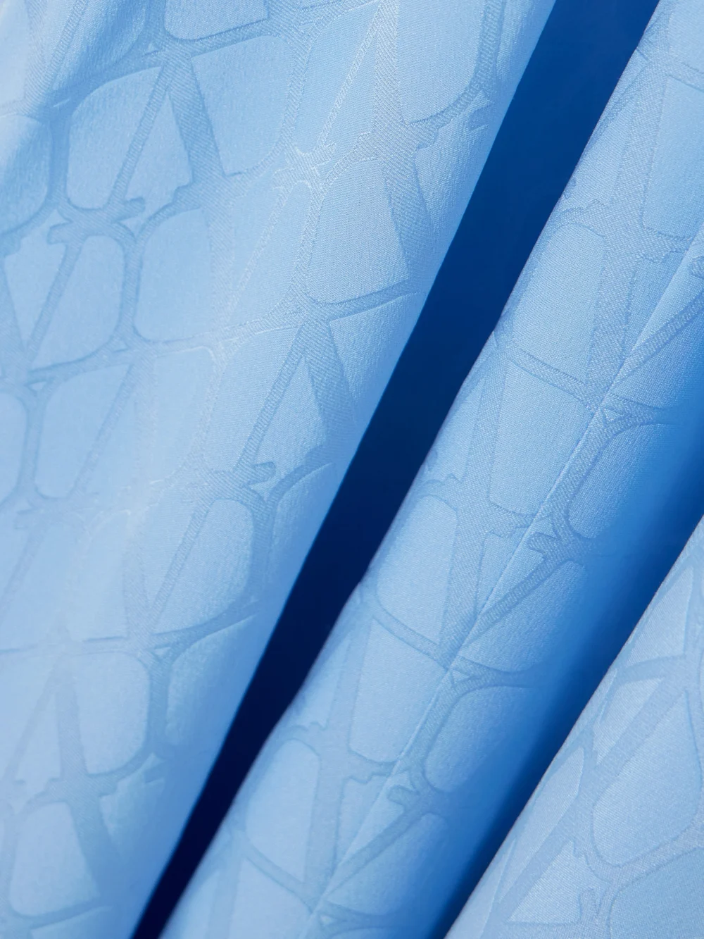 Close-up detail of the Valentino Garavani Scarf-detailed Silk-jacquard Midi Dress