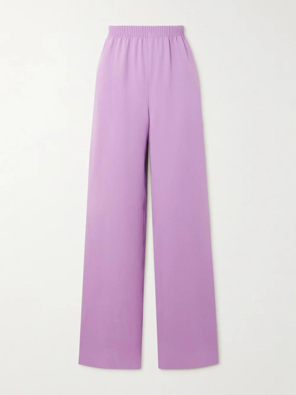 Valentino Garavani Silk-cady Wide-leg Pants in purple
