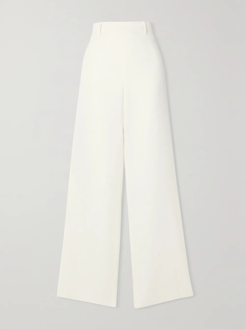 Valentino Garavani Silk-crepe Wide-leg Pants in white