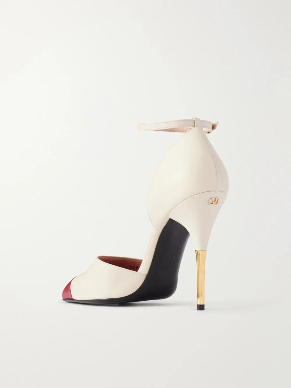 Back view of the Valentino Garavani Sinead 105 Leather Pumps