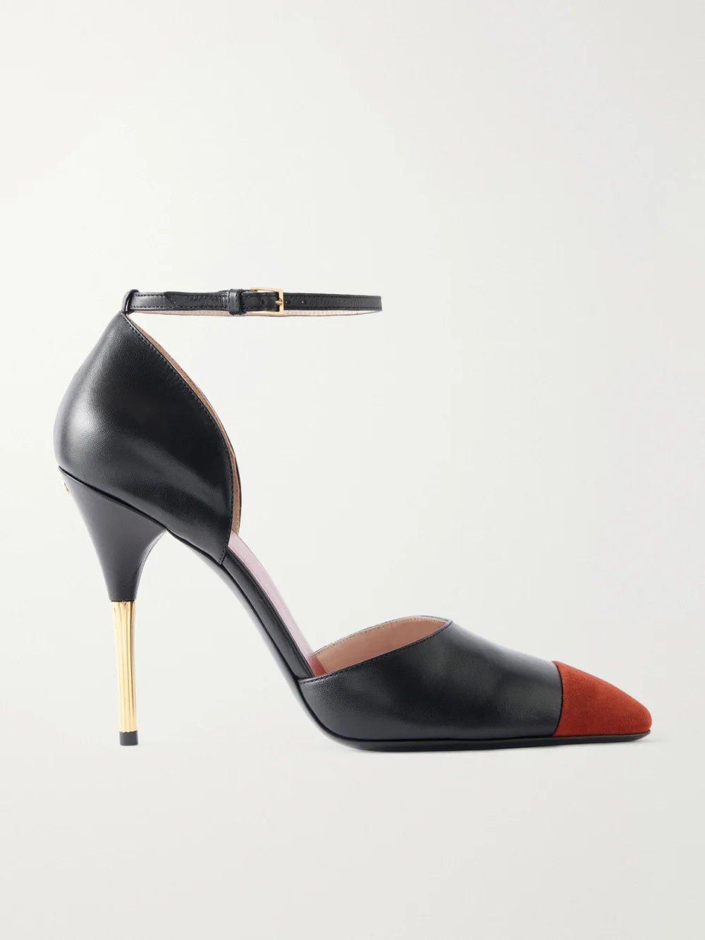 Valentino Garavani Sinead Suede-trimmed Leather Pumps in black