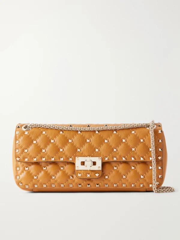 Valentino Garavani Spike Small Studded Quilted Leather Shoulder Bag