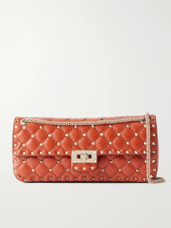 Valentino Garavani Spike Small Studded Quilted Leather Shoulder Bag