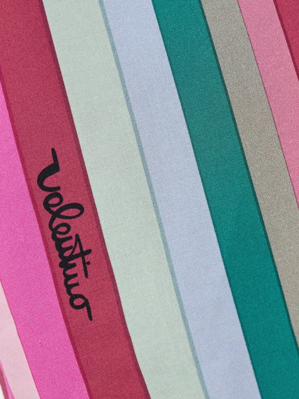 Close-up detail of the Valentino Garavani Striped Cotton-poplin Shorts