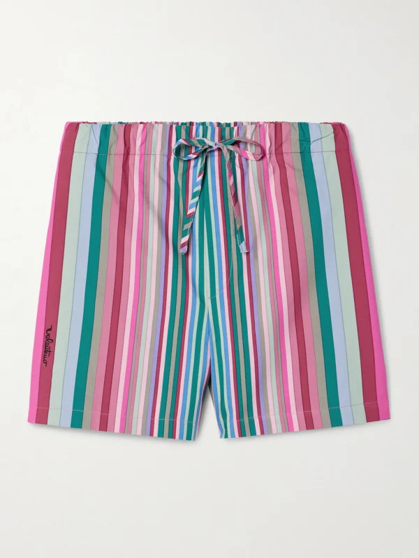 Valentino Garavani Striped Cotton-poplin Shorts