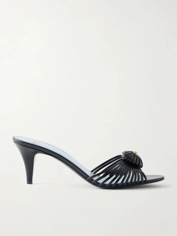 Valentino Garavani Striped Leather Mid Heel