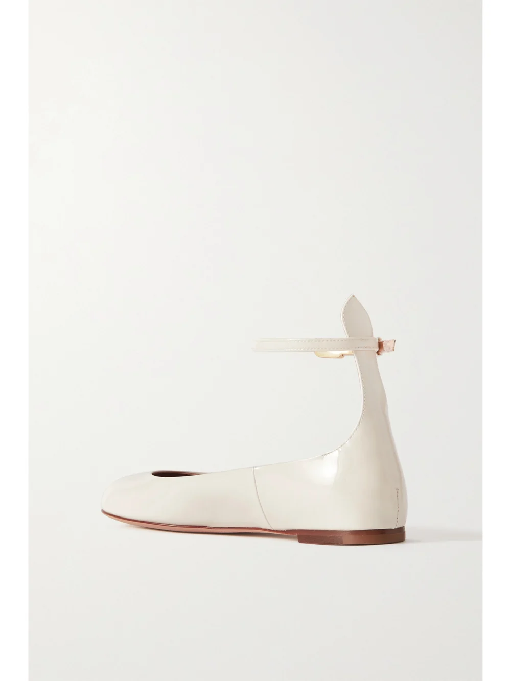 Back view of the Valentino Garavani Tan-go Patent-leather Ballet Flats