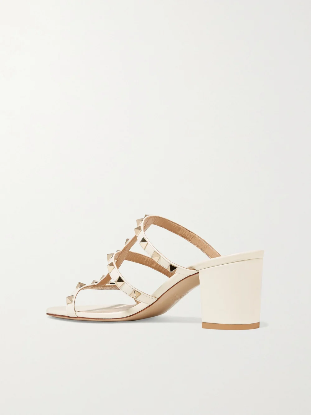 Back view of the Valentino Garavani The Rockstud 60 Leather Mules