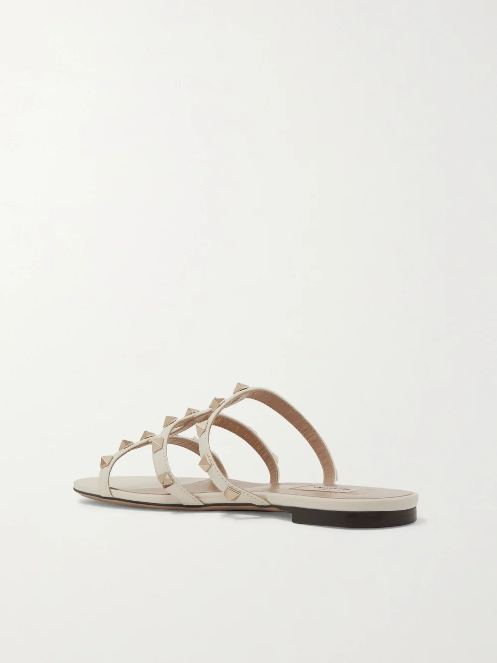 Back view of the Valentino Garavani The Rockstud Leather Sandals