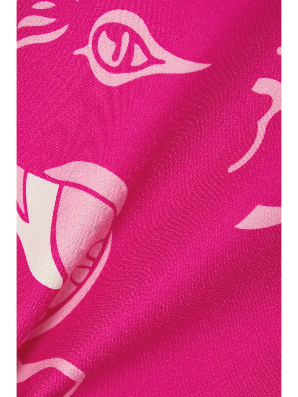 Close-up detail of the Valentino Garavani Tie-detailed Printed Silk Crepe De Chine Blouse