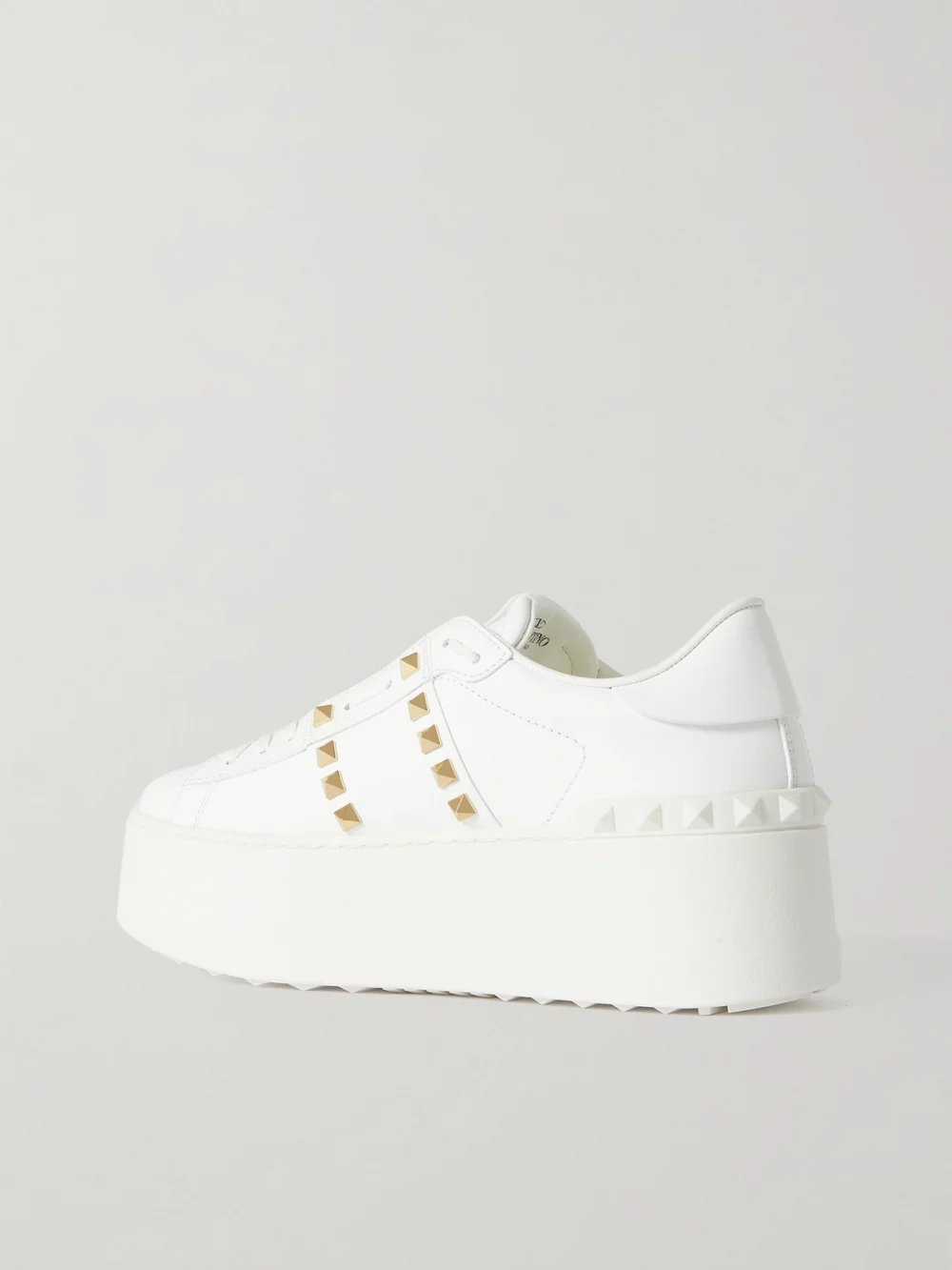 Back view of the Valentino Garavani Valentino Garavani Rockstud Untitled Leather Platform Sneakers