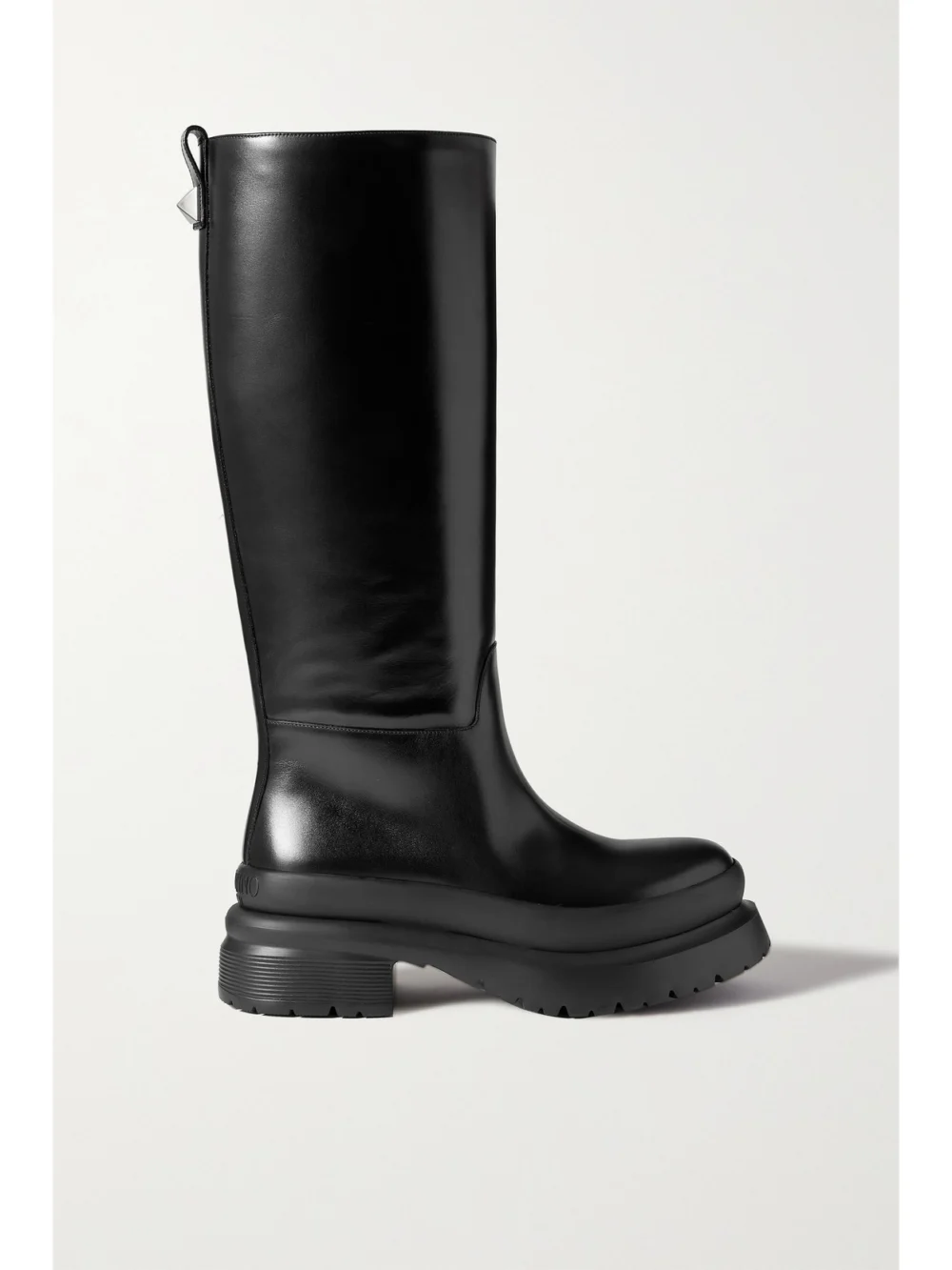 Valentino Garavani Valentino Garavani Roman Stud Leather Knee Boots in black