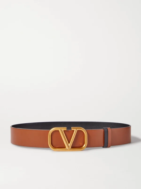 Valentino Garavani Valentino Garavani Vlogo Reversible Leather Belt